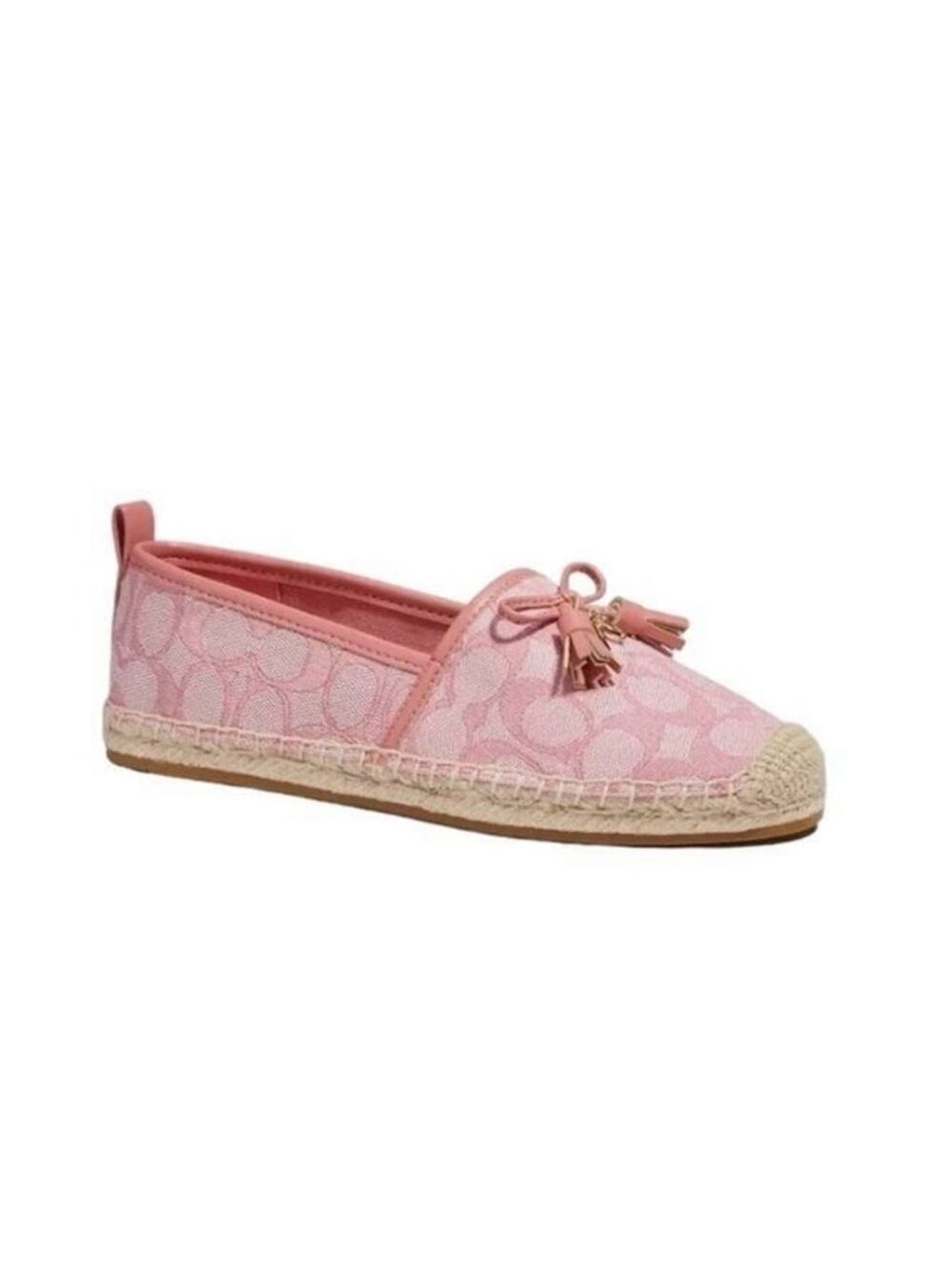 COACH PINK FLATS CARSON ESPADRILLE SHOES SIZE 11